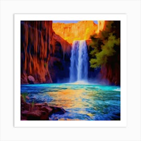 Waterfall In Arizona 1 Art Print