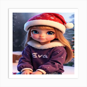 Christmas Girl Art Print