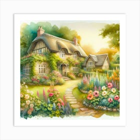 Cottage In The Countryside 1 Art Print