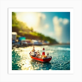 Boat In The Sea Art Print