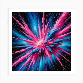 Pink Burst Art Print