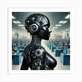 Robot Woman 1 Art Print