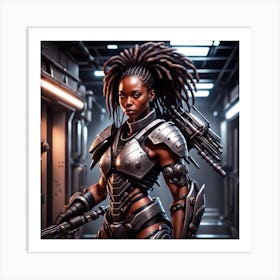 Futuristic Woman Art Print