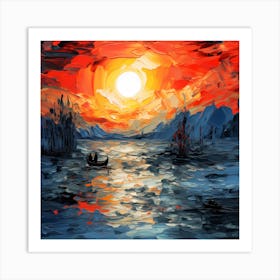 Sunset Mirage Melody Art Print