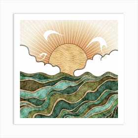 Sunrise Over The Ocean 1 Art Print