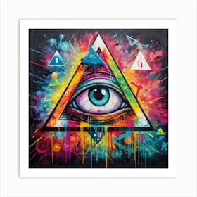 All Seeing Eye Illuminati 2 Art Print