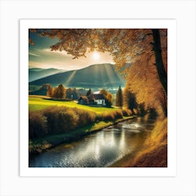 Autumn In The Countryside 4 Art Print