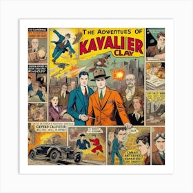 The Amazing Adventures of Kavalier and Clay, 1930's comic 3 Art Print