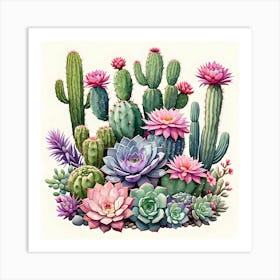 Cactus Garden 2 Art Print