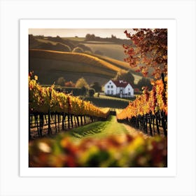 Autumn Vineyards 1 Art Print