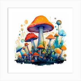 Mushroom Painting 7 Art Print