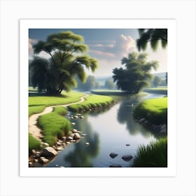 Landscape Painting 162 Art Print