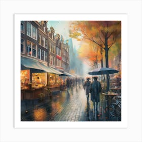 Amsterdam In The Rain 11 Art Print