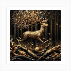 Deer In The Forest 7 Art Print