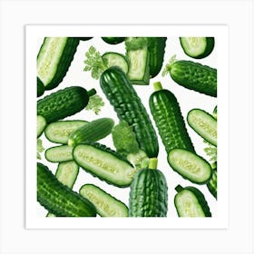 Cucumber As A Logo (76) Art Print