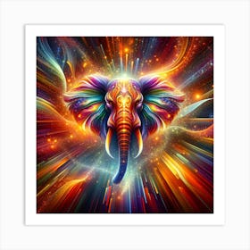 African Elephant Spirit Art Print