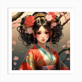 Japanese doll 2 Art Print