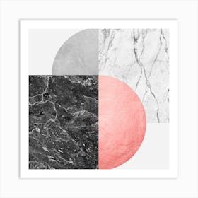 Collage geometric textures 28 Art Print