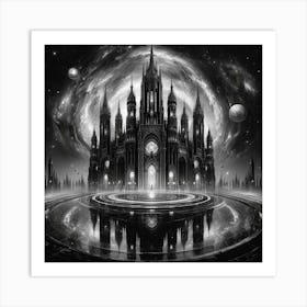 Cathedral In The Night 3 Art Print