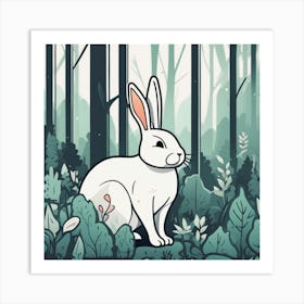 Rabbit In The Forest 79 Art Print