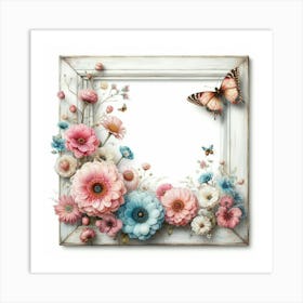 Frame With Flowers 1 Art Print