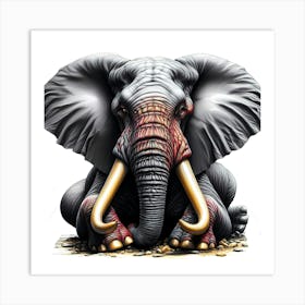 Animal Creative Portrai Illustrationt 24 Art Print