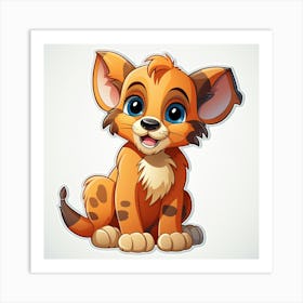 Cute Lion Cub Art Print