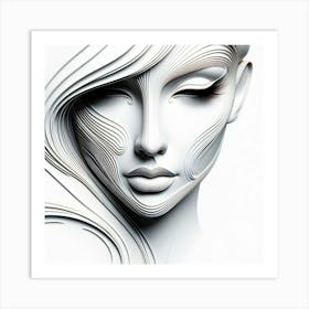 Abstract Portrait Of A Woman 8 Art Print