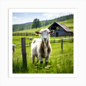 Goat In A Field 3 Art Print