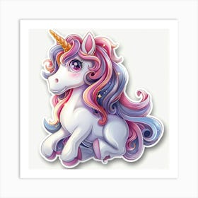 Unicorn Sticker 133 Art Print