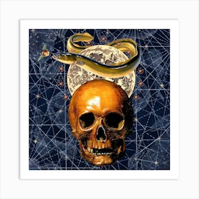 Skull And Snake Art Print