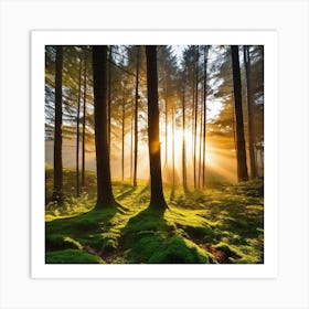 Sunrise In The Forest 24 Art Print