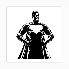 Superman Silhouette Art Print