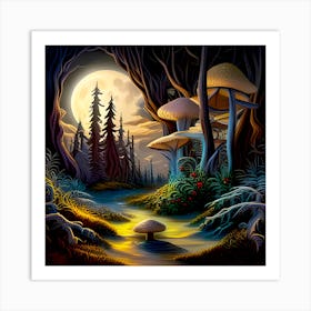 Creepy Forest Enchanted Art Print