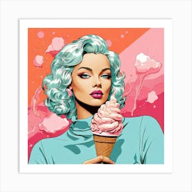 Ice Cream Girl 12 Art Print