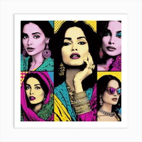 INDIAN Pop art-style collage inspired by a famous icon or celebrity Art Print