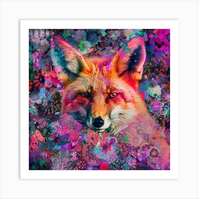 Fox splash 1 Art Print