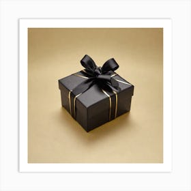 Black Gift Box Art Print