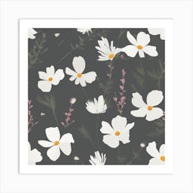 White Daisies Art Print