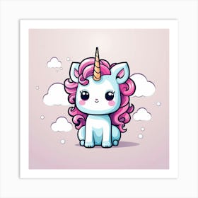 Cute Unicorn 113 Art Print