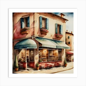 Coffee Shop In France Art Print