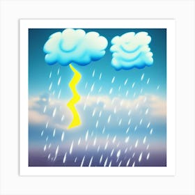 Lightning Stock Videos & Royalty-Free Footage Art Print