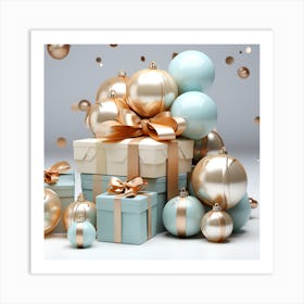 Elegant Christmas Gift Boxes Series002 Art Print