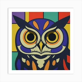 Colorful Owl 4 Art Print