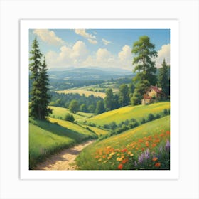 Summer Landscape Art Print 0 Art Print