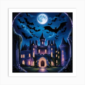 Halloween Castle 27 Art Print