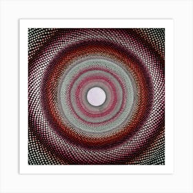 Red Tunnel Square Art Print