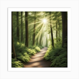 Path In The Forest 9 Art Print