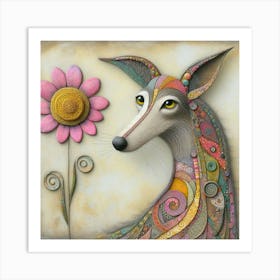 A whimsical dog 6 Art Print