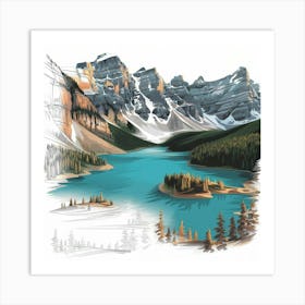 Lake Banff Art Print